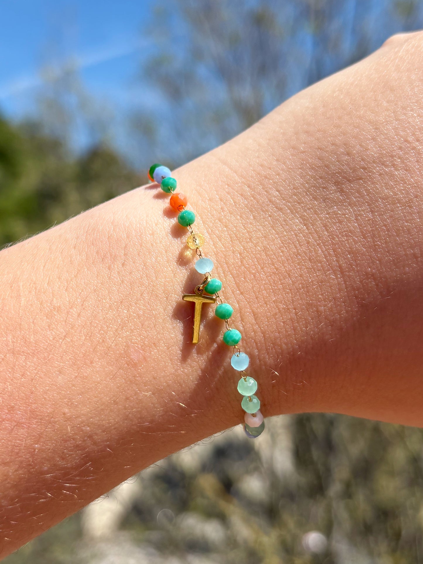 Bracelet déterminé ( mélange bleu )