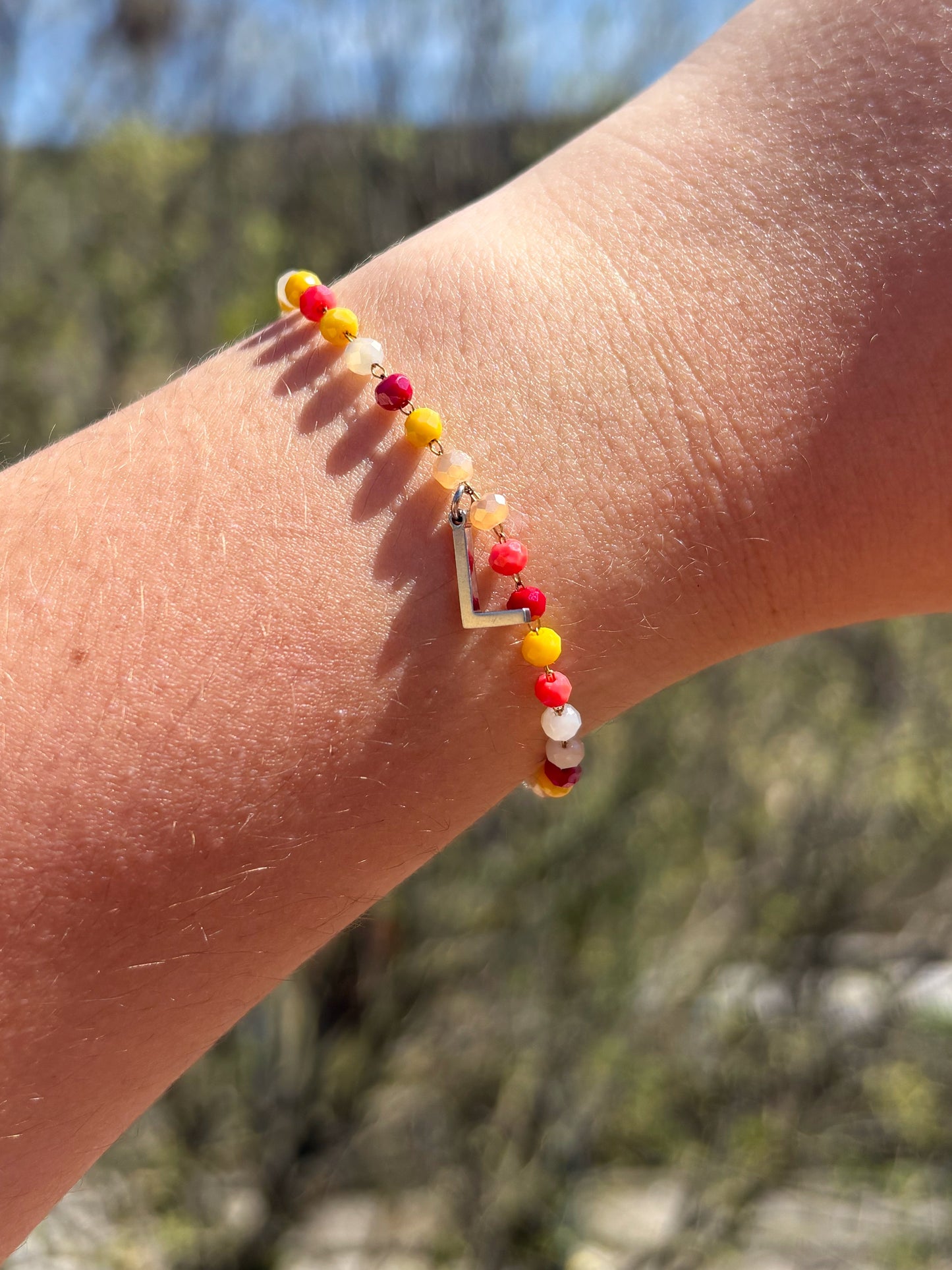 Bracelet déterminé (mélange rose )