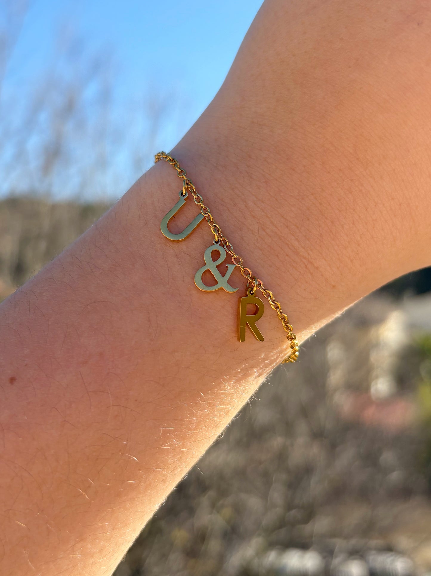 Bracelet élégant + double initiales