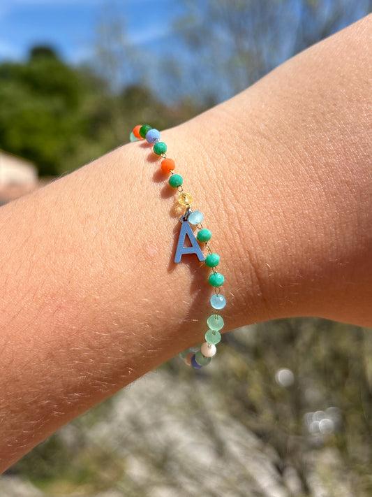 Bracelet déterminé ( mélange bleu )